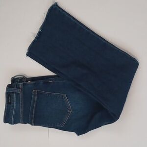 Liverpool The CROP Flare Sz.26/2. Rise 8.5". Raw Hem. L.25".Whiskered Finish.EUC